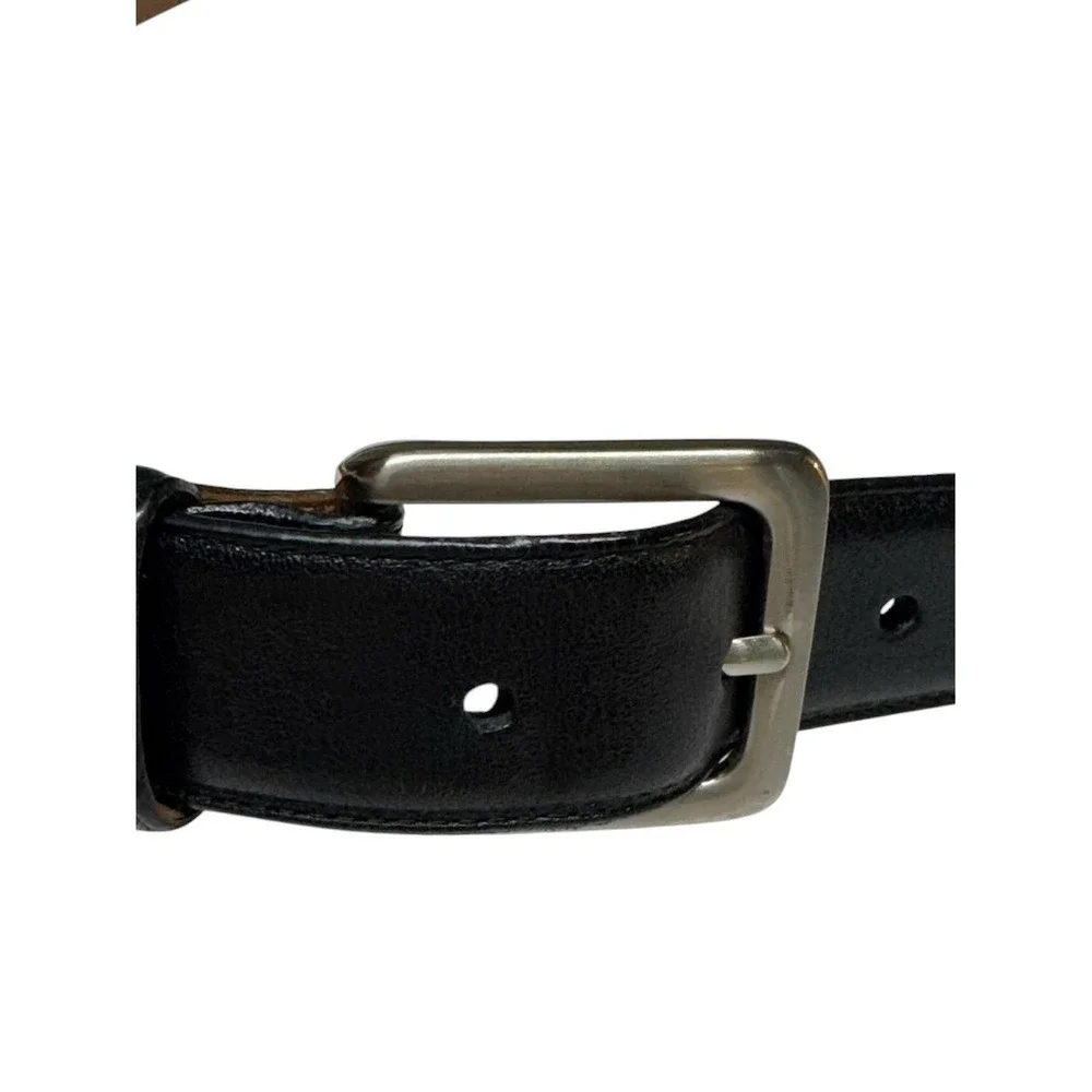 Mens Full Grain Italian Leather Belt Made In Italy Size 34 Black